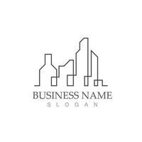 stad skyline logo vector illustratie sjabloon