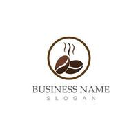 koffie Boon ontwerp logo vector