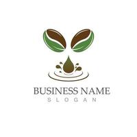 koffie Boon ontwerp logo vector