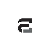 brief bv, ef of e logo of icoon ontwerp vector