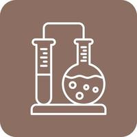 menging chemisch lijn ronde hoek achtergrond pictogrammen vector
