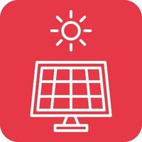 zonne- paneel lijn ronde hoek achtergrond pictogrammen vector