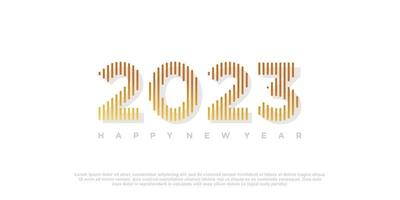 2023 logo ontwerp voor nieuw jaar met creatief concept vector