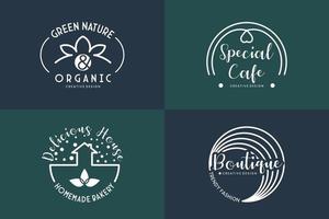 minimalistische illustratie ontwerp bedrijf winkel logo postzegel banier vector