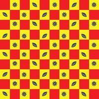 schaakbord rood en geel achtergrond patroon vector