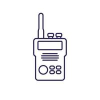 radio set, portable zendontvanger lijn icoon vector