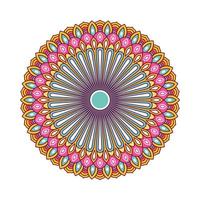 kleurrijke mandala met bloemenornament vector