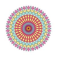 kleurrijke mandala met bloemenornament vector