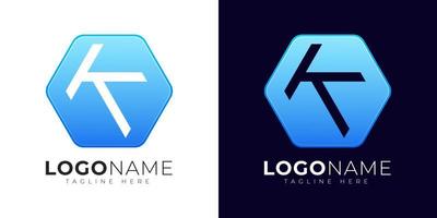 brief k logo vector ontwerp sjabloon. modern brief k logo icoon met kleurrijk geometrie vorm geven aan.