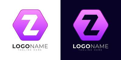 brief z logo vector ontwerp sjabloon. modern brief z logo icoon met kleurrijk geometrie vorm geven aan.