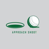 golf logo en vector met leuze sjabloon