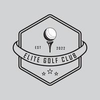 golf logo en vector met leuze sjabloon