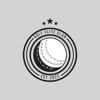 golf logo en vector met leuze sjabloon