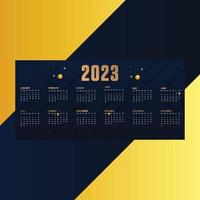 modern 2023 jaar- kalender sjabloon vector