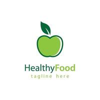 gezond voedsel logo vector