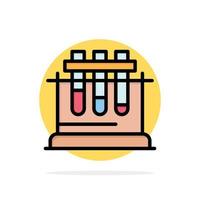 laboratorium test chemie wetenschap abstract cirkel achtergrond vlak kleur icoon vector