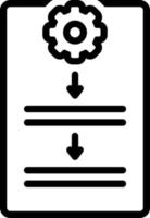 lijn icoon voor procedure vector