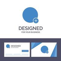 creatief bedrijf kaart en logo sjabloon eenvoudig plus teken ui vector illustratie