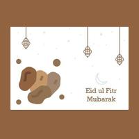 eid mubarak wenskaart illustratie vector