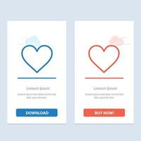 hart liefde Leuk vinden twitter blauw en rood downloaden en kopen nu web widget kaart sjabloon vector