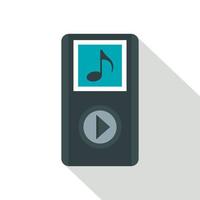 audio speler icoon, vlak stijl vector