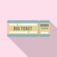 bus ticket evenement icoon, vlak stijl vector