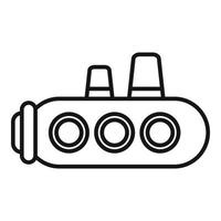 onderzeeër speelgoed- icoon, schets stijl vector
