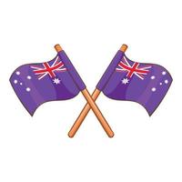 Australië vlaggen icoon, tekenfilm stijl vector