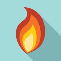 brand vlam macht icoon, vlak stijl vector