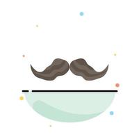 snor hipster movember mannetje mannen vlak kleur icoon vector