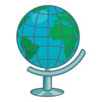 terrestrisch wereldbol icoon, tekenfilm stijl vector