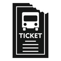 openbaar bus ticket icoon, gemakkelijk stijl vector