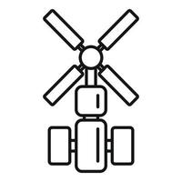 kosmos ruimte station icoon schets vector. ruimtevaartuig schip vector