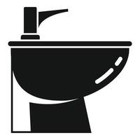 appartement bidet icoon, gemakkelijk stijl vector