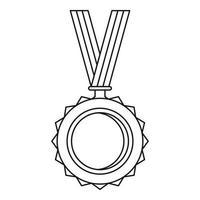 medaille icoon, schets stijl vector