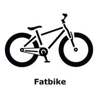 fatbike icoon, gemakkelijk stijl vector