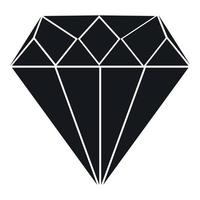 diamant icoon, gemakkelijk stijl vector