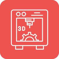 3d printer lijn ronde hoek achtergrond pictogrammen vector