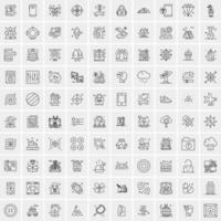 100 bedrijf pictogrammen voor web en afdrukken materiaal vector