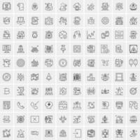 100 bedrijf pictogrammen voor web en afdrukken materiaal vector