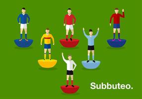 Subbuteo persoon Gratis Vector