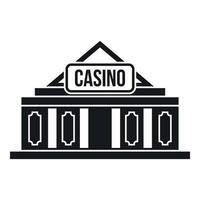 casino gebouw icoon, gemakkelijk stijl vector