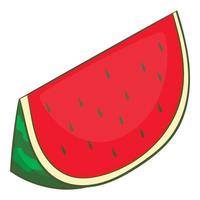 watermeloen icoon, tekenfilm stijl vector