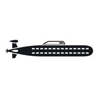 onderzeeër icoon, gemakkelijk stijl vector