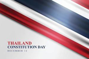 Thailand grondwet dag achtergrond. vector