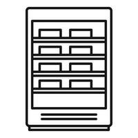 reclame voedsel koelkast icoon, schets stijl vector