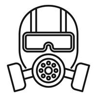 gas- masker icoon, schets stijl vector