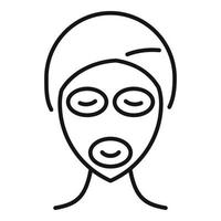 voedzaam gezicht masker icoon, schets stijl vector