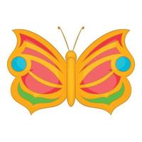 vlinder met cirkel Aan Vleugels icoon, tekenfilm stijl vector