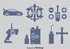 Rc Car Element Icons Vectors